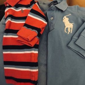 2 long sleeve Polo shirts.  Size 18mos.